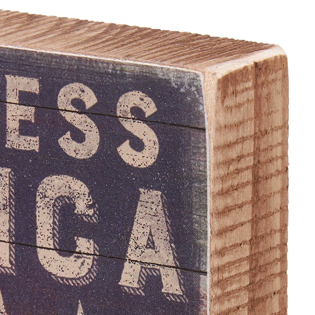 God Bless America Block Sign | 4 x 6