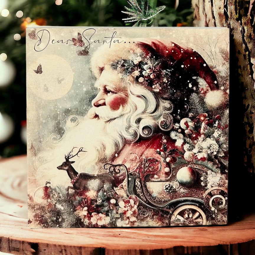 Dear Santa – Vintage Christmas Wood Sign