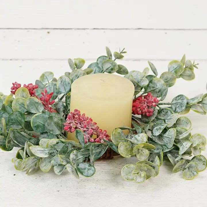 Holiday Eucalyptus Candle Ring