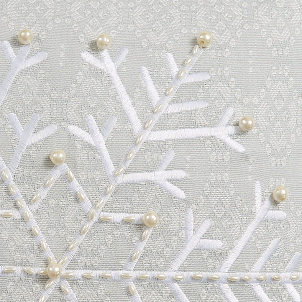 Snowflake Embroidered Pillow