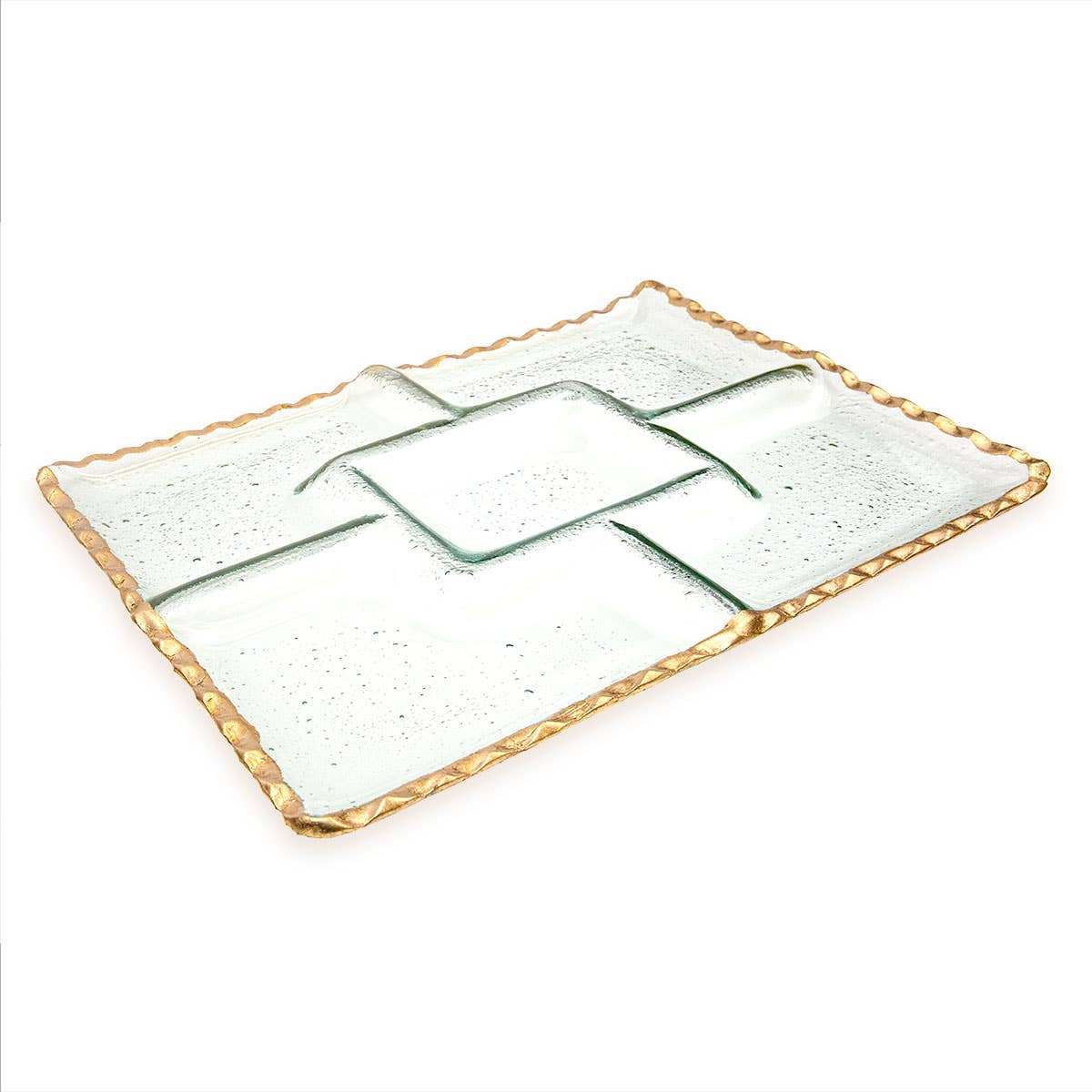 Gilded Glass Chip & Dip Tray