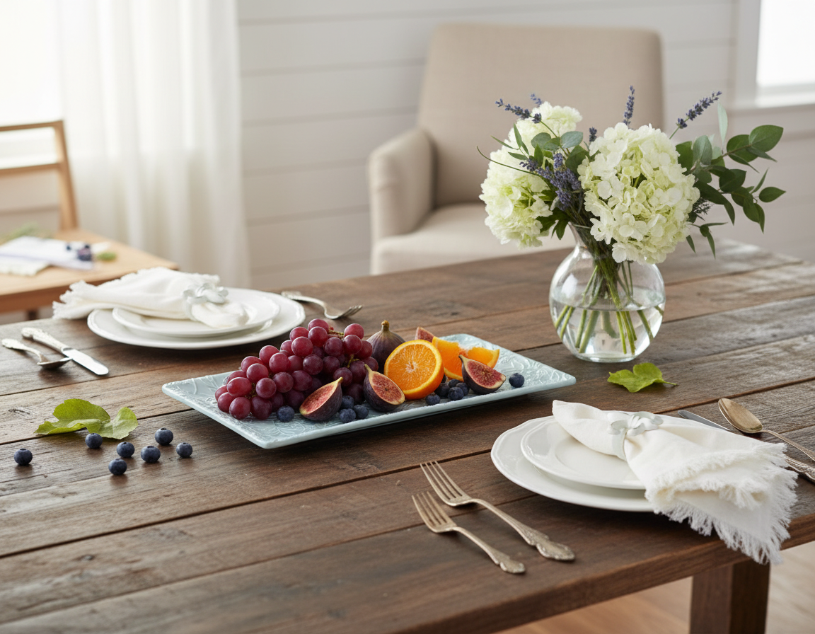 Bluebelle Embossed Platter - Lifestyle Image
