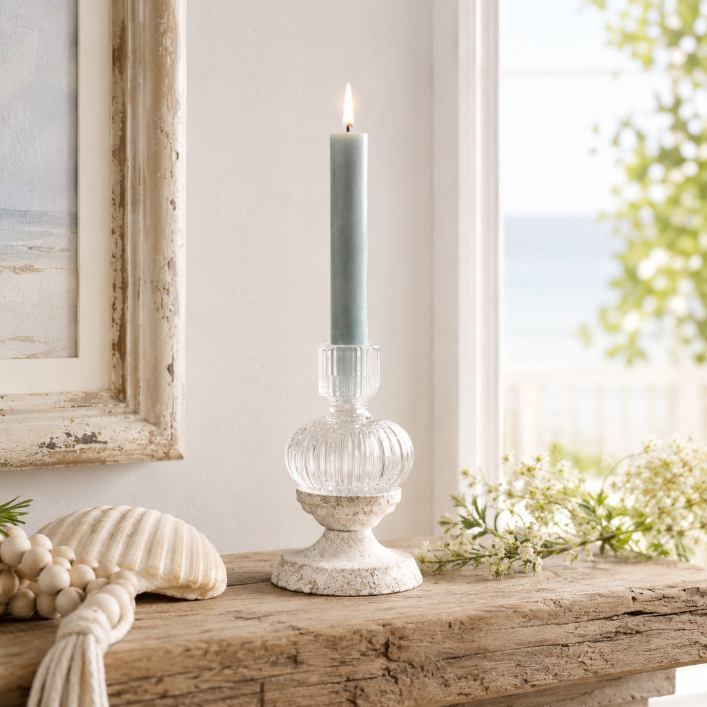 Arden Glass Taper Holder | 5.25"