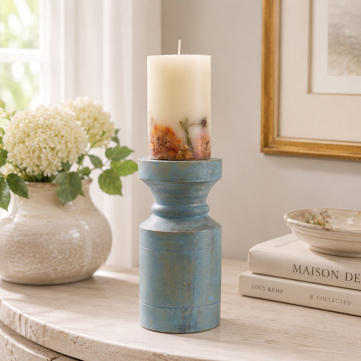 Coastal Azure Candle Holder | 10"