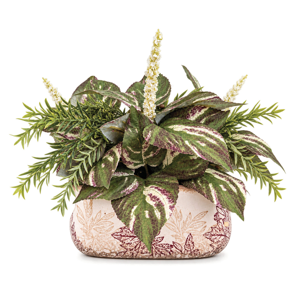 Faux Coleus & Rosemary Arrangement