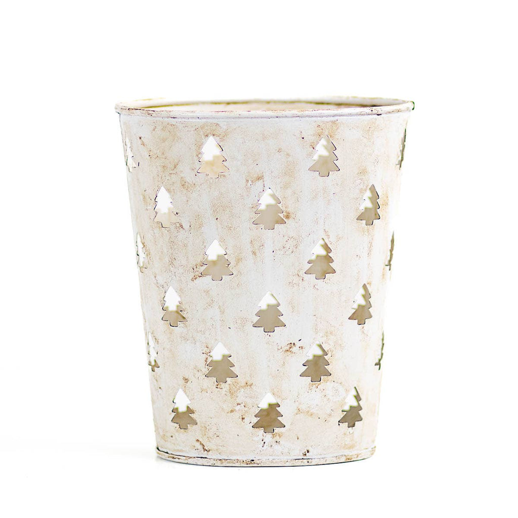 Winter Pine Tin - Antique White
