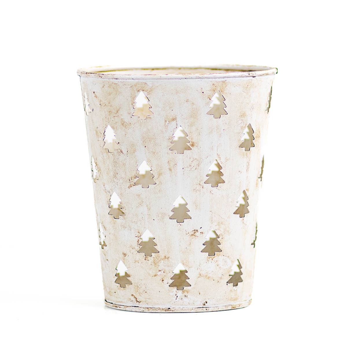 Winter Pine Tin - Antique White