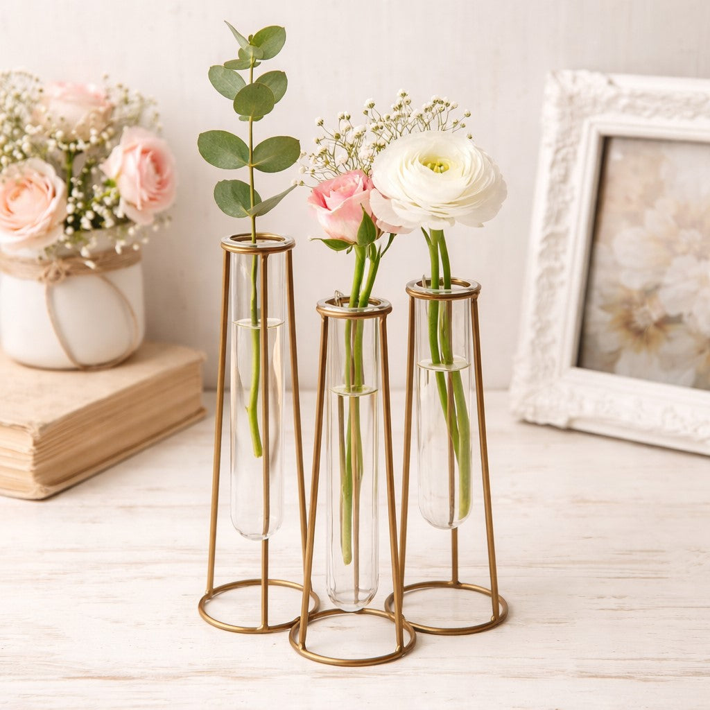 Daphne Test Tube Flower Vase - Modern Glass Propagation Station