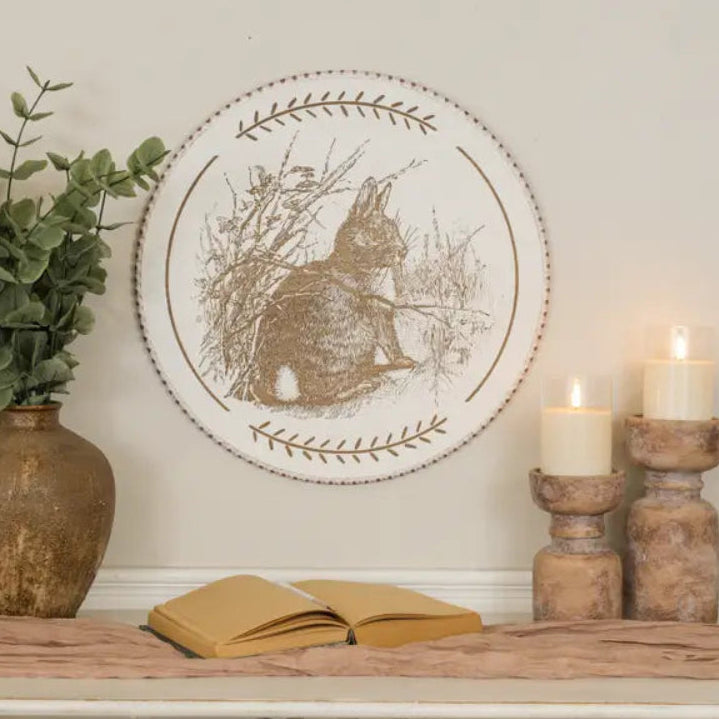 Round Bunny Sign - Large