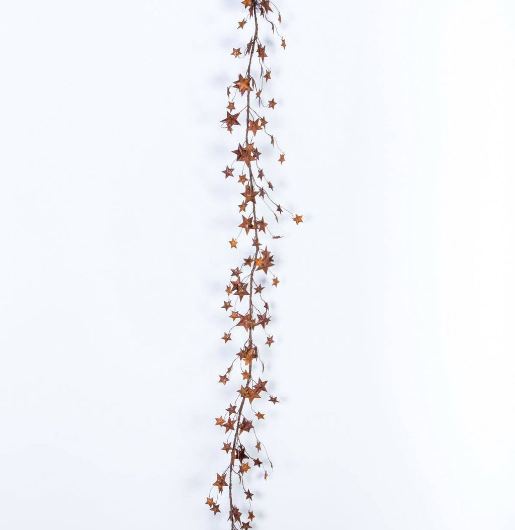 Decorative star garland on a white background