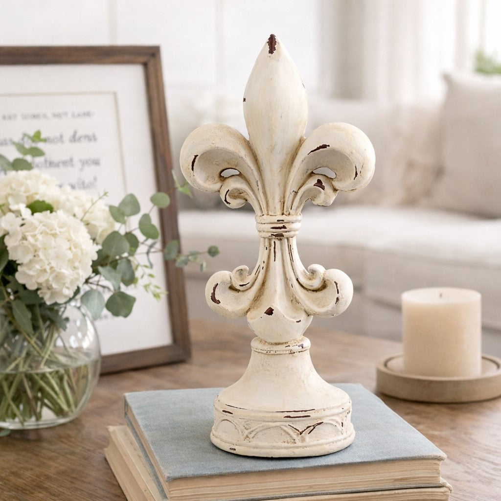 Margaux Fleur de Lis | 11" Antique Decorative Accent
