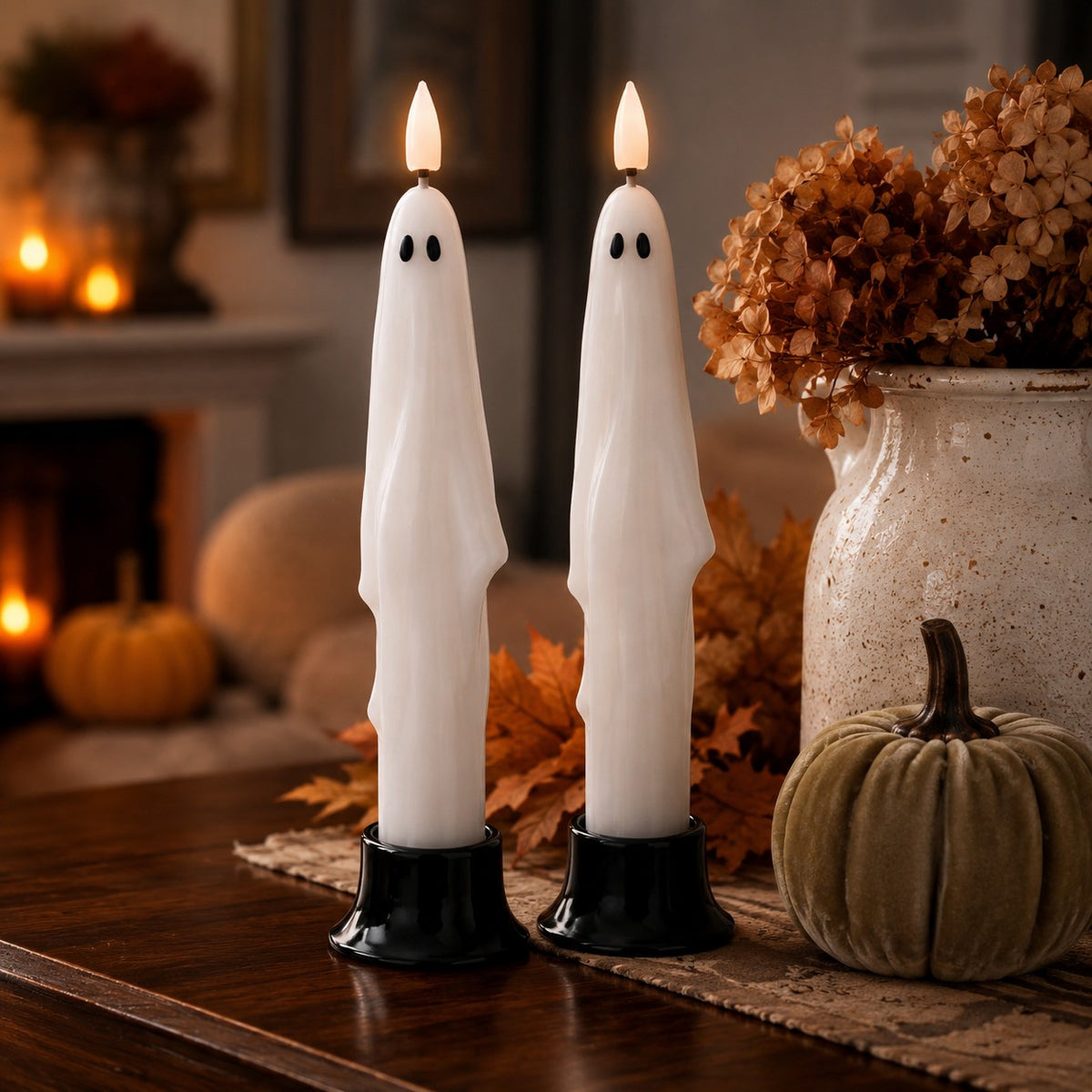 Ghost Taper Candles | Set of 2