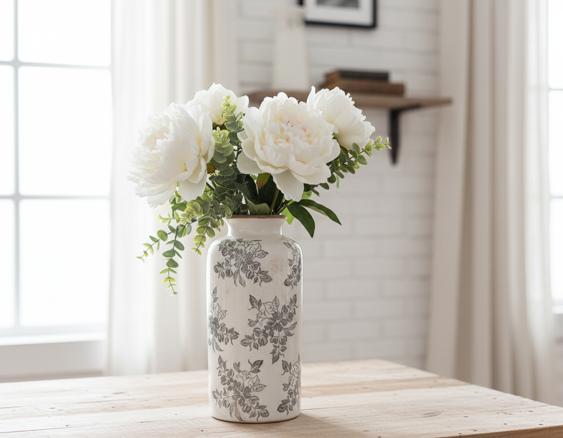 Ceramic Floral Vase Gia Vase 12.5"