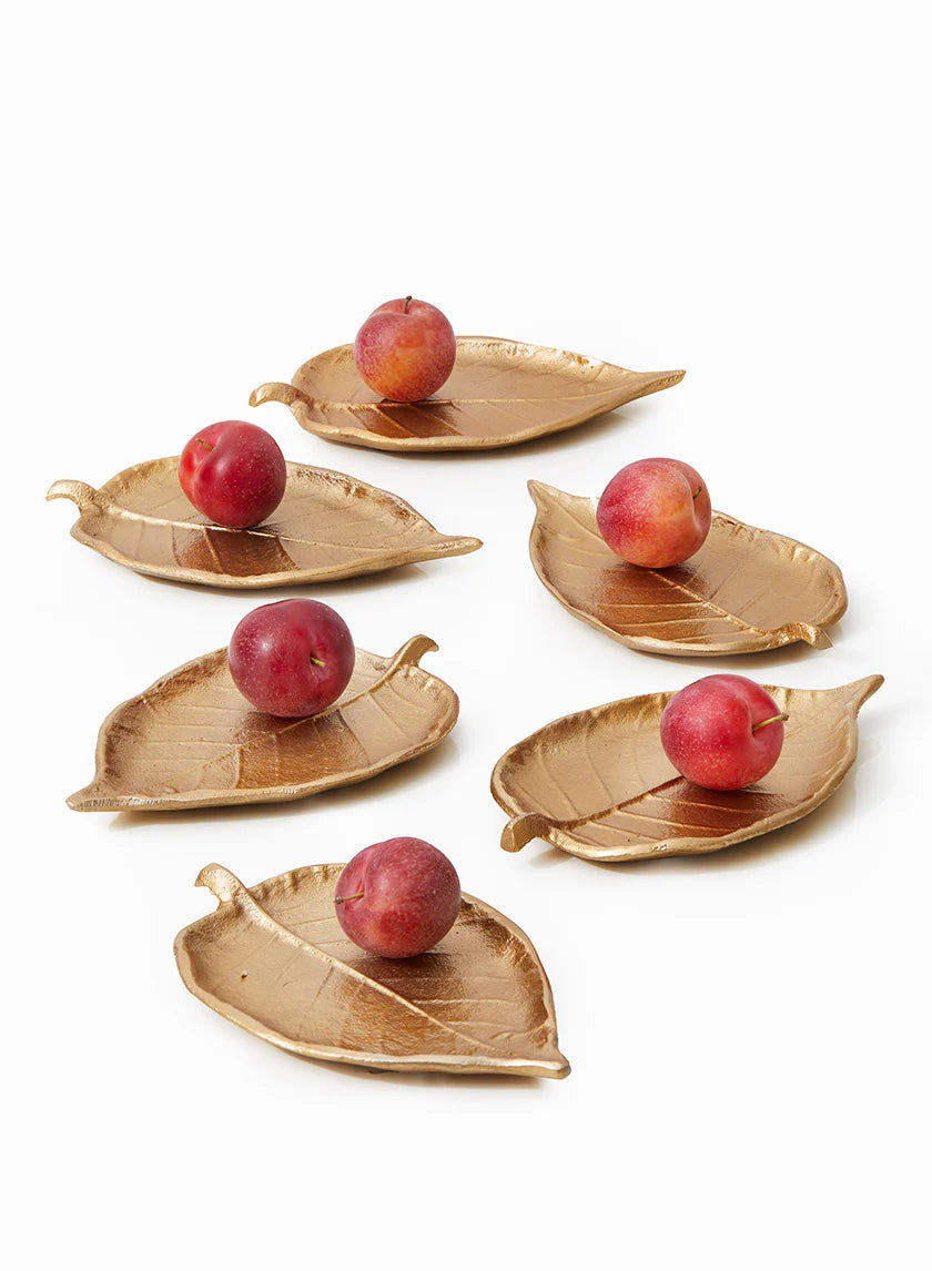 Maeve Gold Leaf-Shaped Trinket Tray