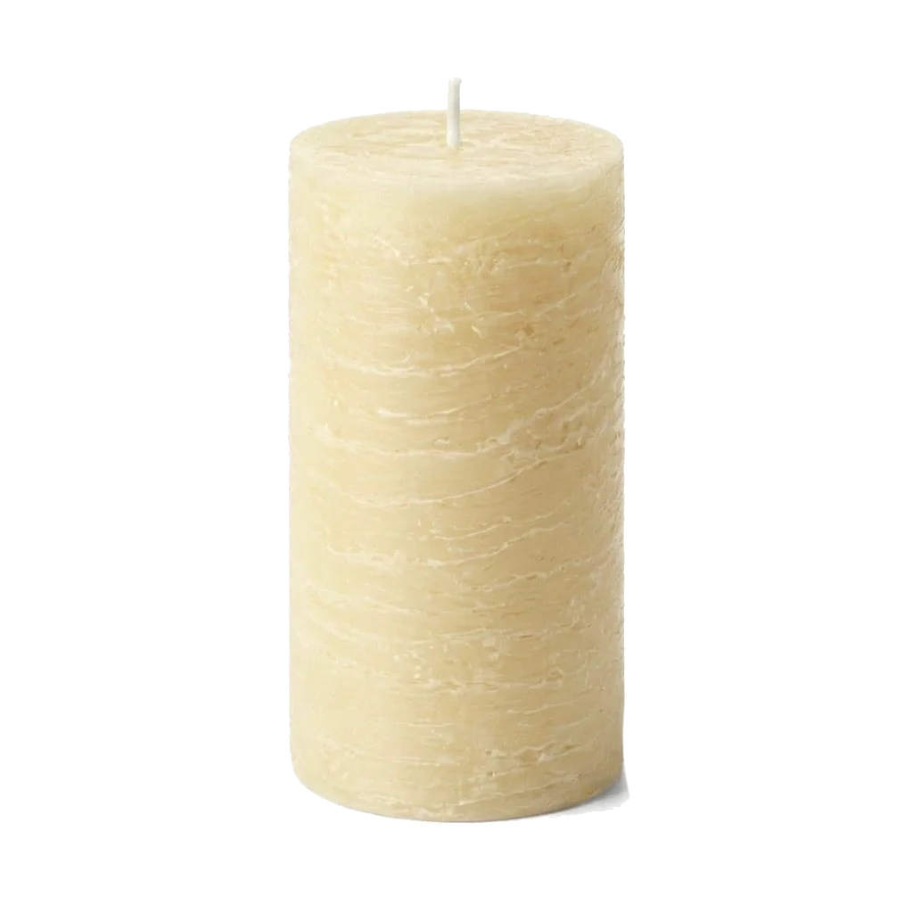 Ivory Rustic Pillar Candle | 3 x 6"