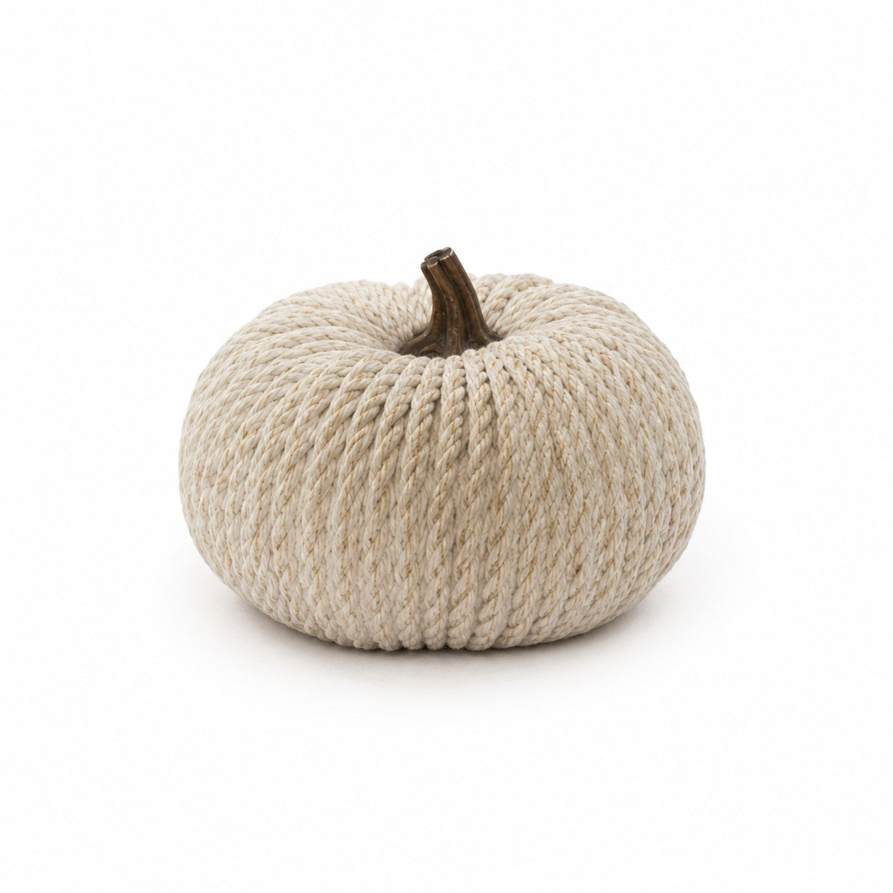 Ivory Rope Pumpkin | 7"