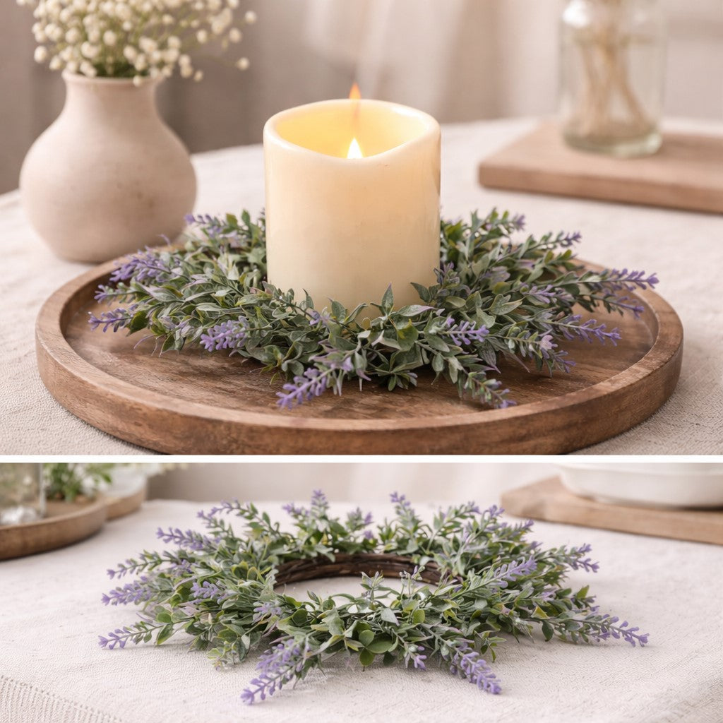 Lavender Candle Ring | 8"