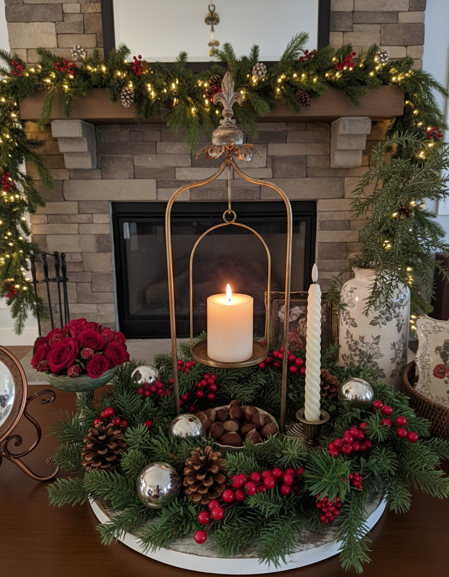 Loire gold wrought iron candle stand 23 inch pillar candle holder