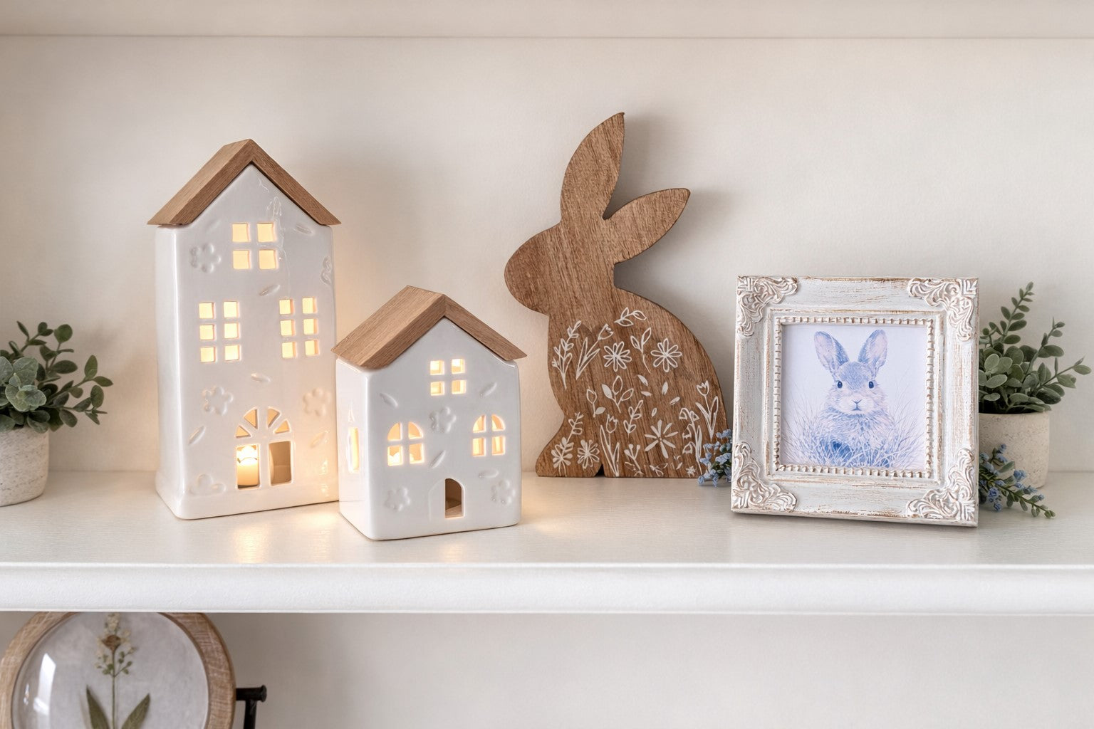 Mini LED Ceramic Wood House