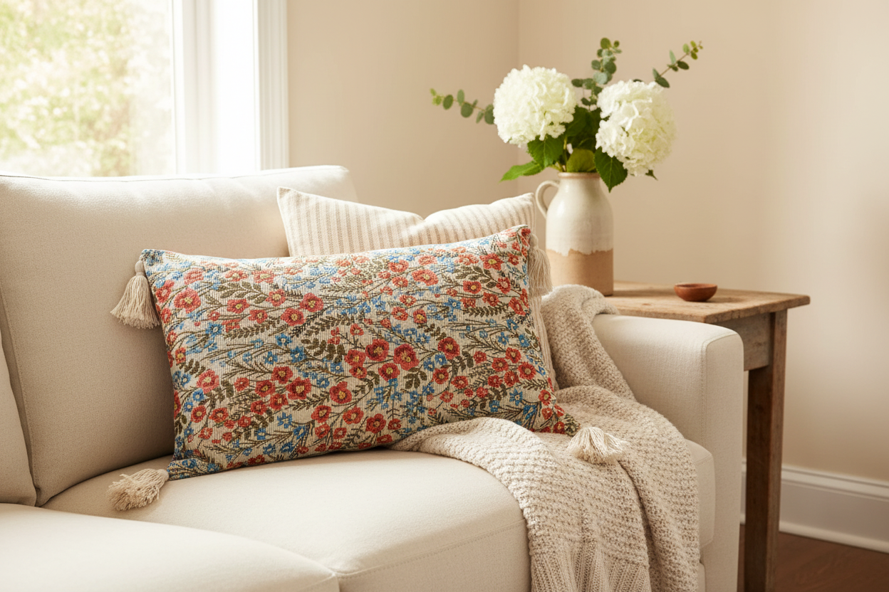 Marigold Lumbar Pillow Lifestyle Image