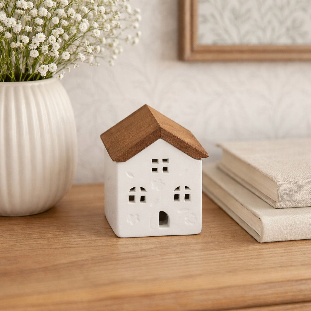 Mini LED Ceramic Wood House