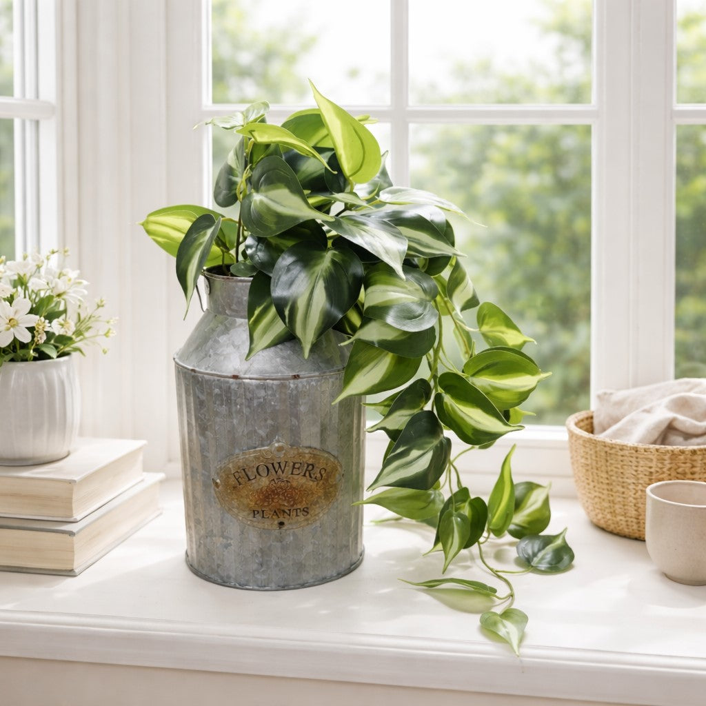 Cascading Variegated Pothos Bush | 26"