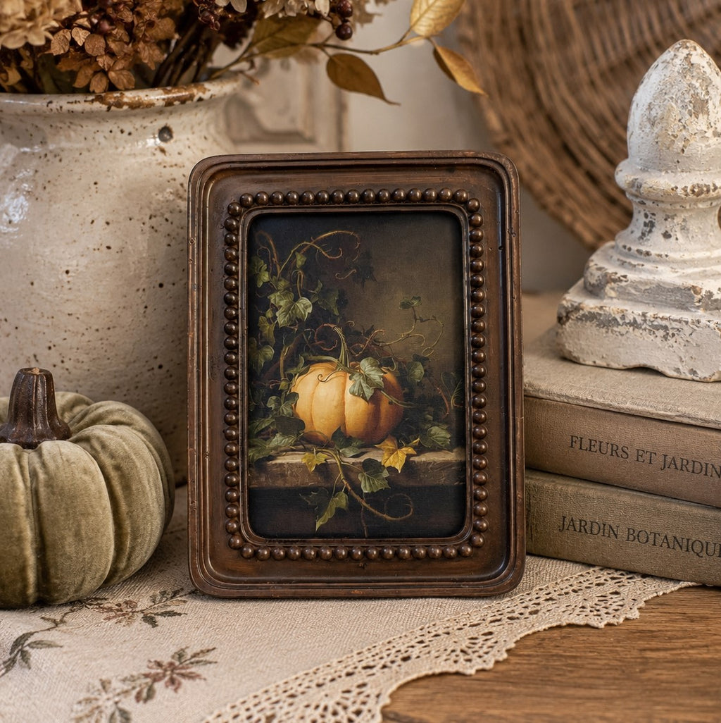 Changing Seasons Framed Art Set |Autumn Pumpkin & Winter Mistletoe