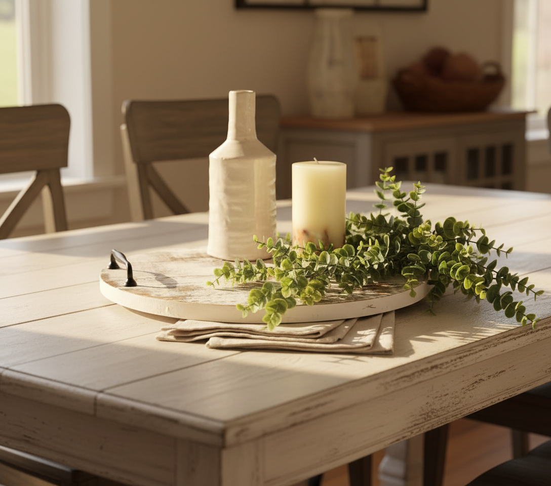 Round Wood Tray Lifestyle Image