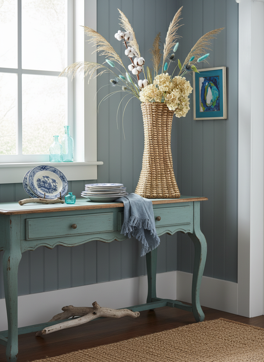 Seagrass vase 24 inch coastal farmhouse decor