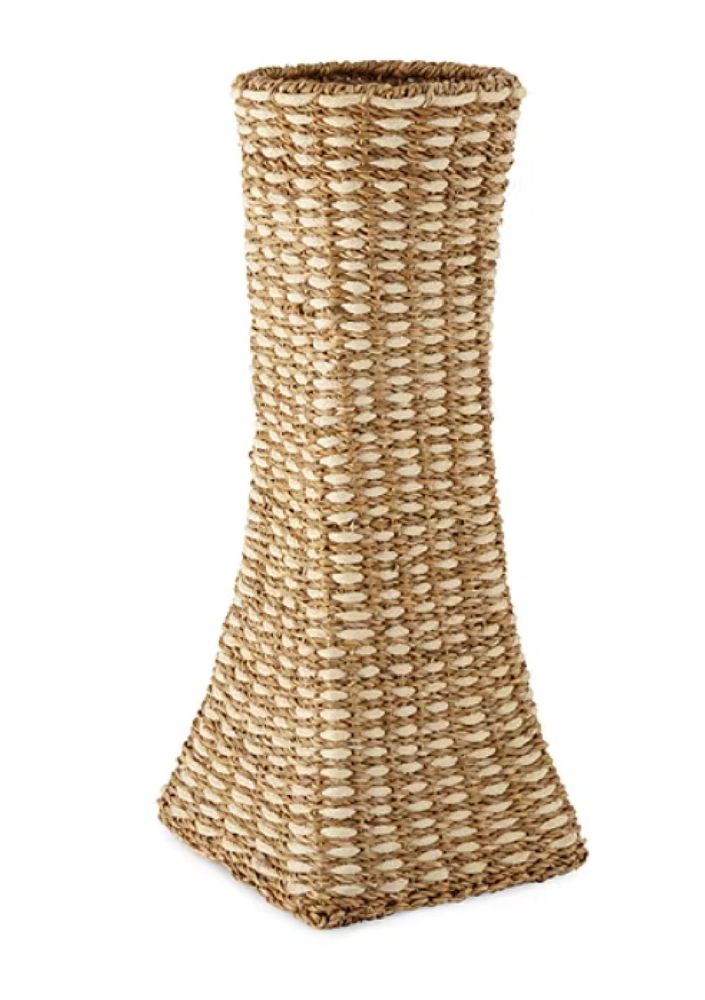 Woven seagrass vase 24 inch farmhouse decor accent