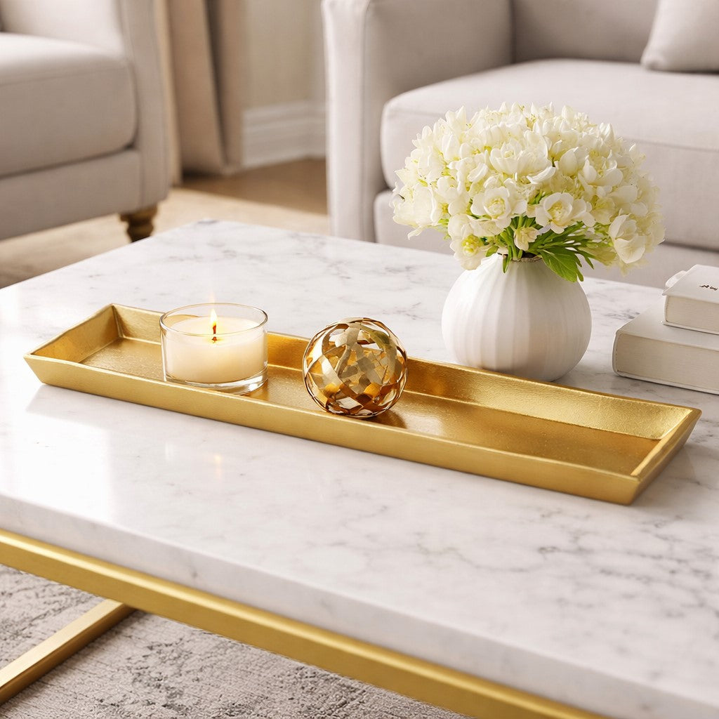 Selene Tray 17" | Gold Decorative Tray