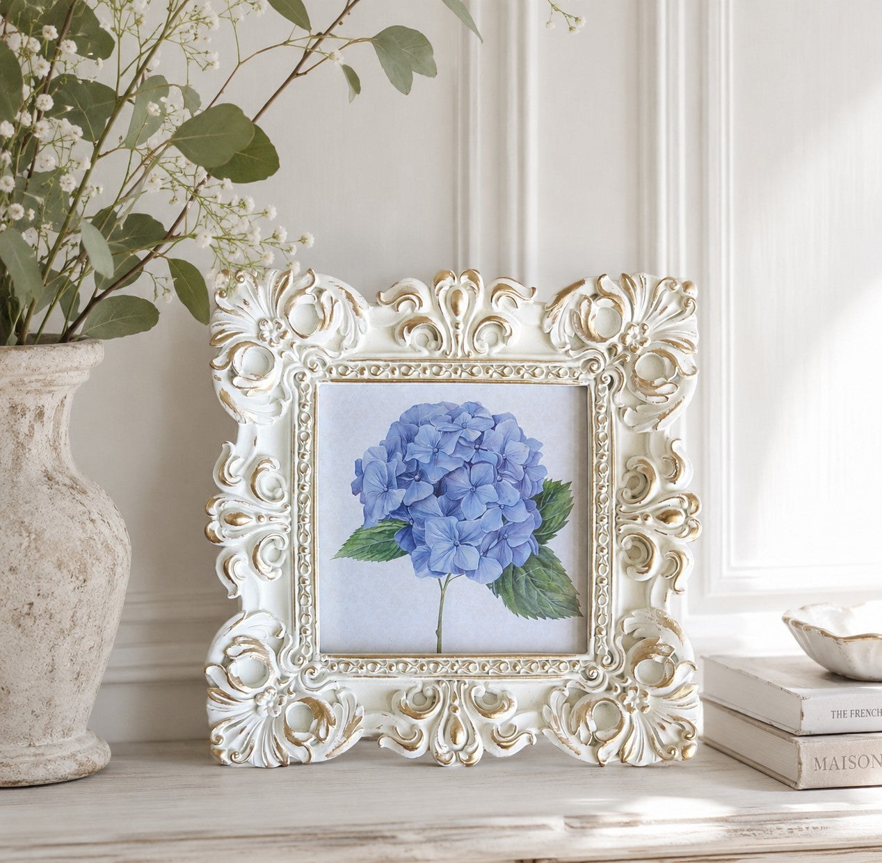 Provence Blue Hydrangea Framed Print