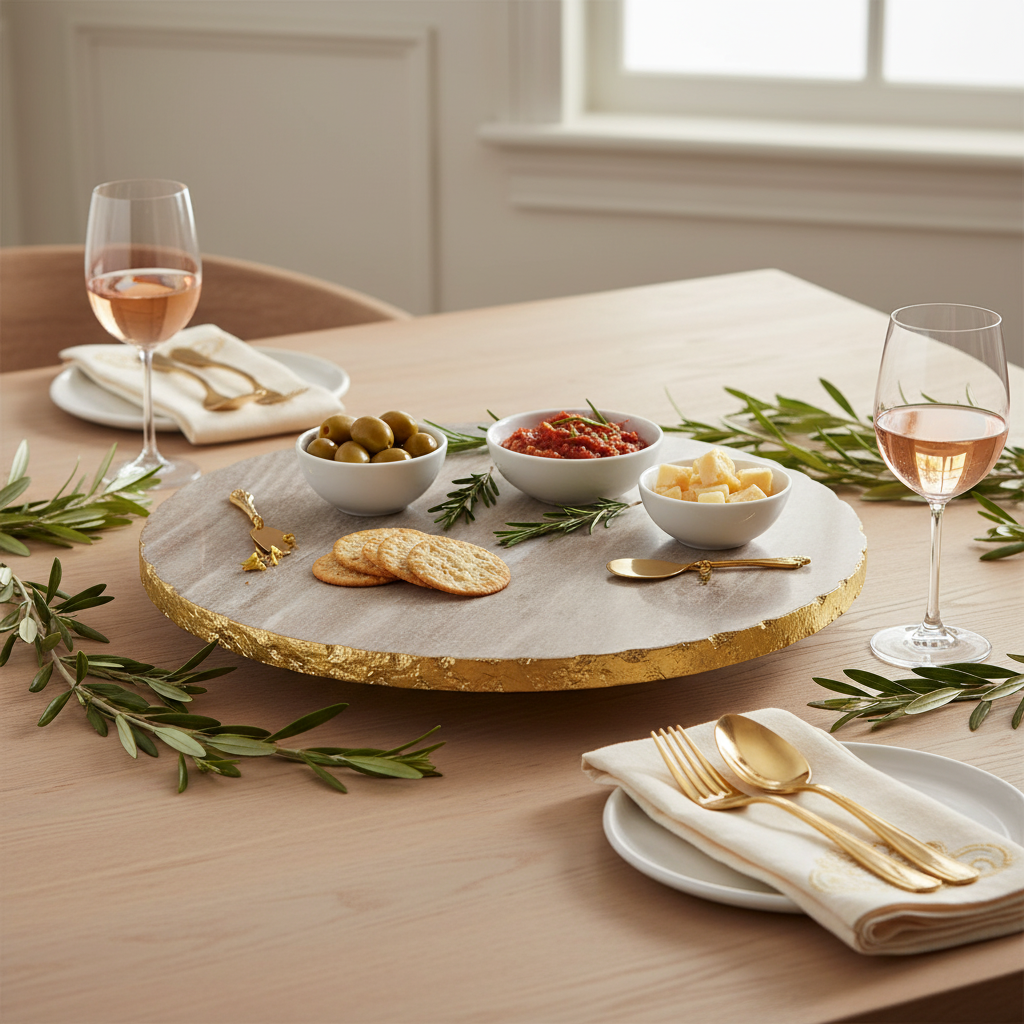 Strasbourg Marble Lazy Susan Display